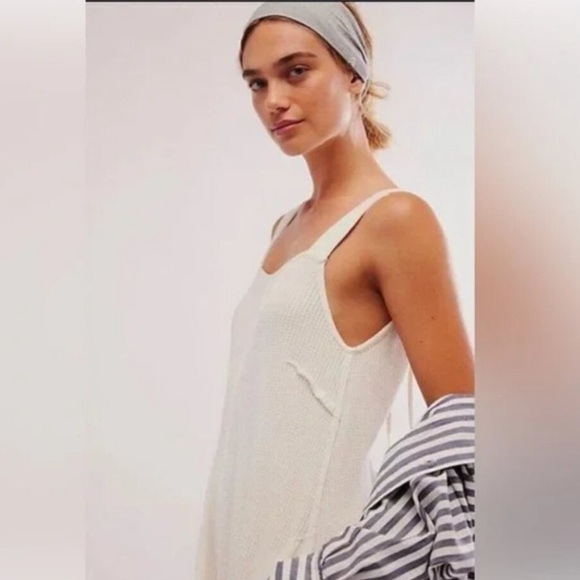 NWOT Free People Callie One-Piece Jumpsuit White Off-white - Picture 6 of 9